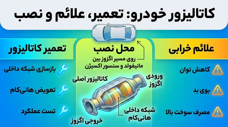 راهنمای تعمیر کاتالیزور نیسان تیانا در تهران